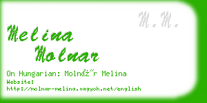 melina molnar business card